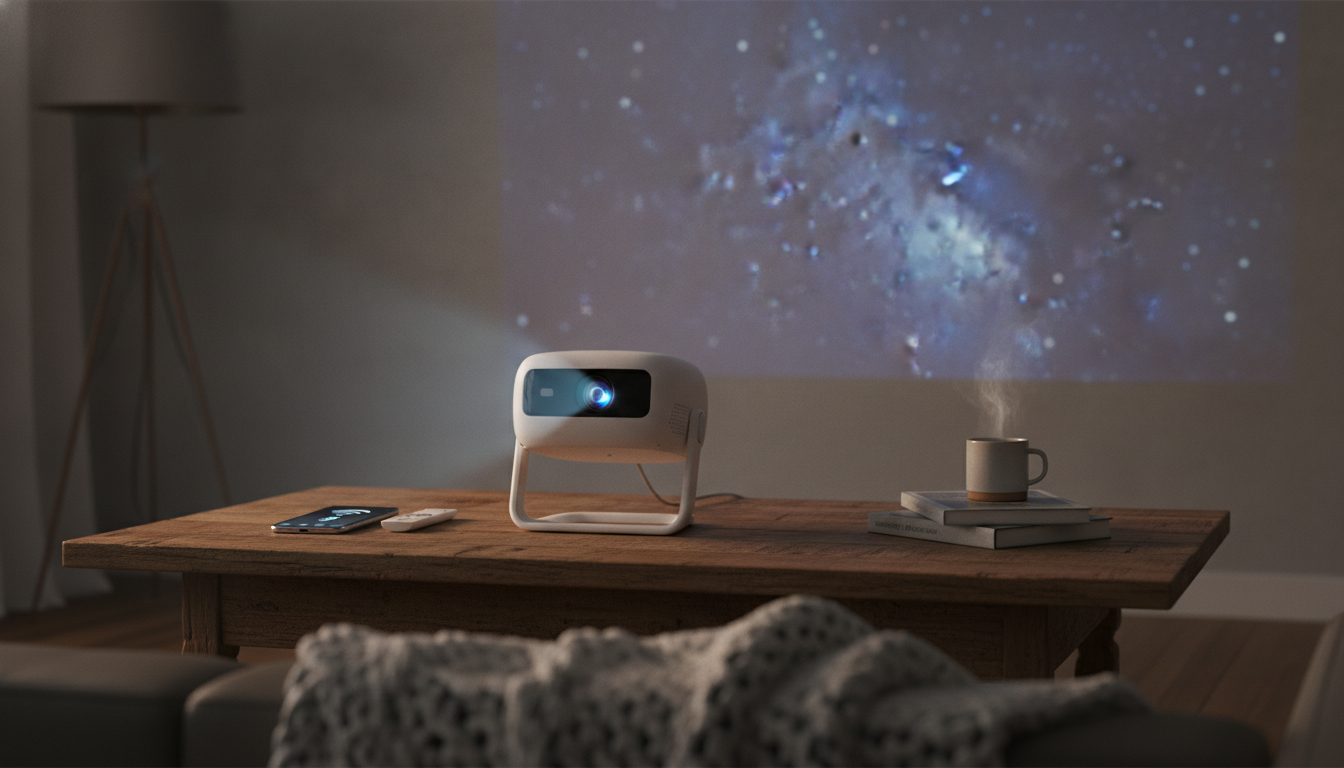 Mini Projector: WiFi, Bluetooth, Electric Focus & Auto Keystone