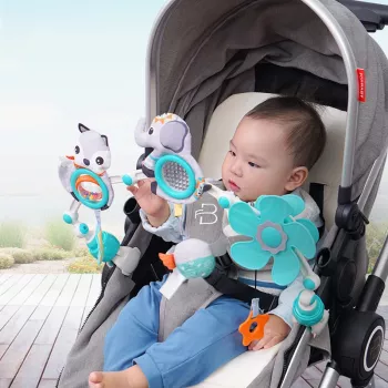 Safari Hanging Rattle Toy for Stroller & Crib Play